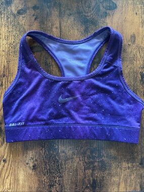 Nike Pro Purple Galaxy Racerback Sports Bra XS